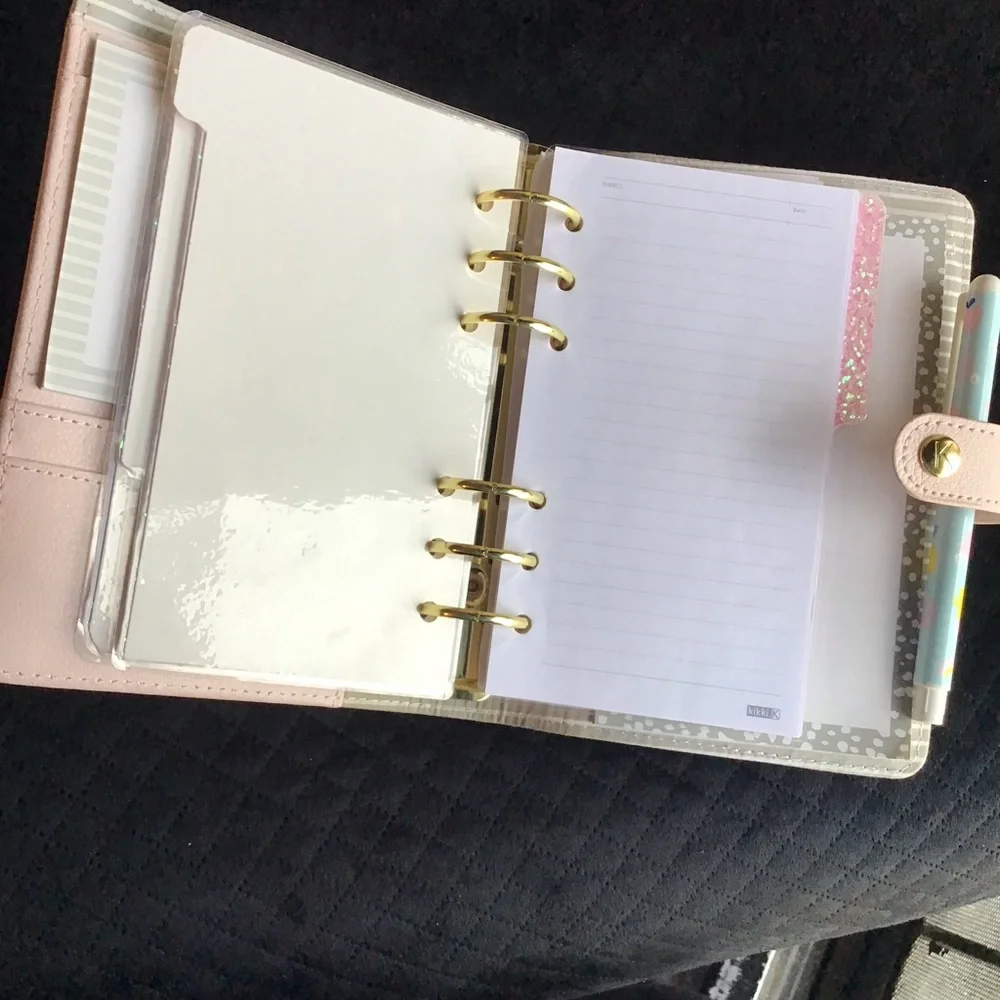 kikki.K Pink Planner with Gold Button - Personal Size